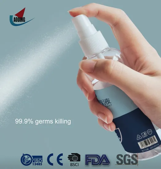 Private Label Alkohol 75 % Handpflege-Hygiene-Desinfektions-Desinfektionsspray