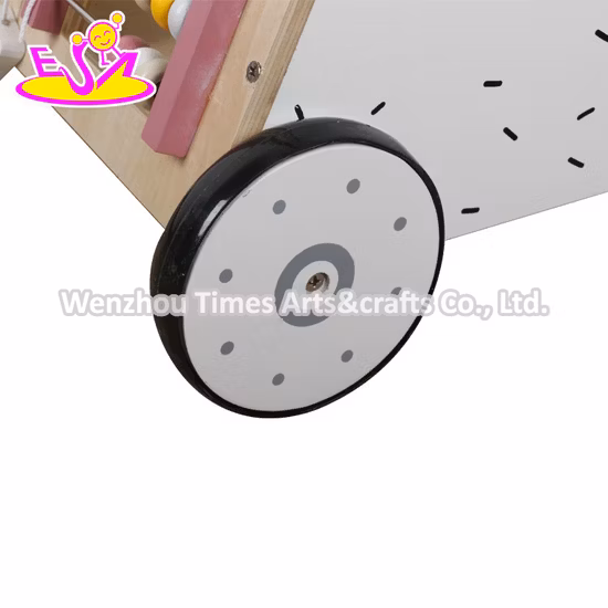 Neues Design, frühes Lernen, hölzerner Push-Along-Aktivitäts-Walker-Spielzeug für Kinder W16e159b